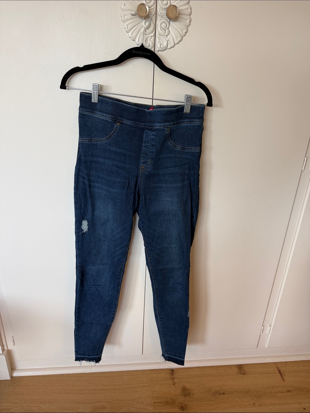 SPANX Dark Blue High-Rise Skinny Jeans